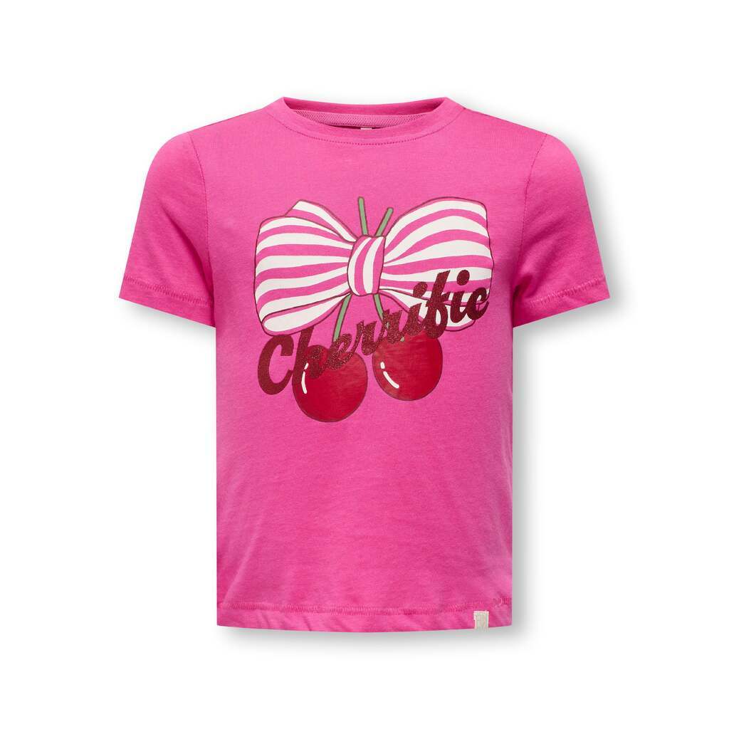 Only Mini Candy Life SS Top - Fuchsia Fedora - 92 cm
