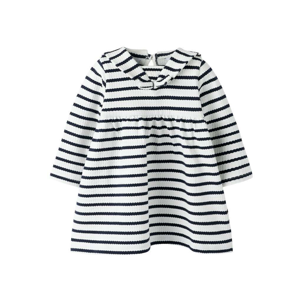 Name It Kattie LS Dress - Cloud Dancer Sky Captain - 68 cm