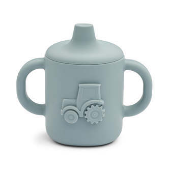 Liewood Amelio Tractor Sippy Cup - Blue fog