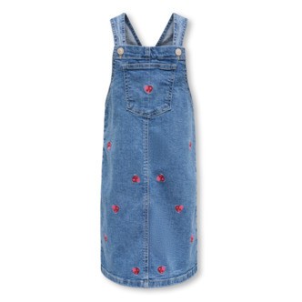 Only Mini Klara Heart Spencer Dress - Light Blue Denim - 92 cm
