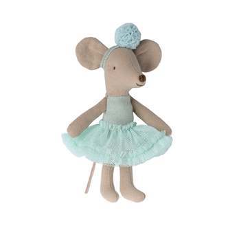 Maileg Lillesøster Ballerinamus - Lys Mint