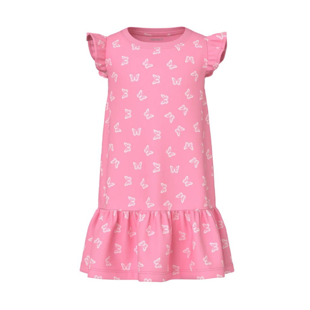 Name It Vida - Dress - Pink Drink/Butterflies - 92 cm