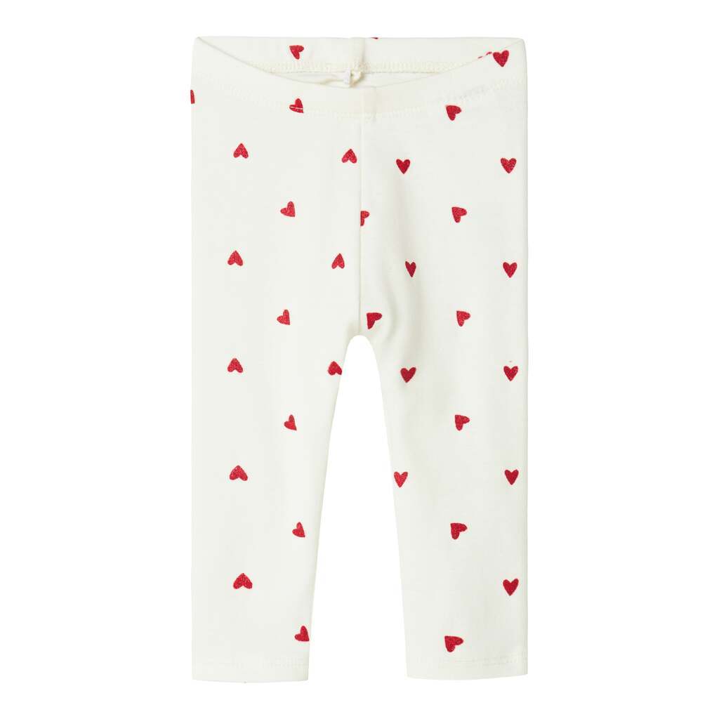 Name It Heart Leggings - Cloud Dancer - 50 cm
