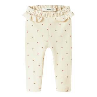 Lil Atelier Lalo Tai Leggings - Turtledove/Heart - 56 cm