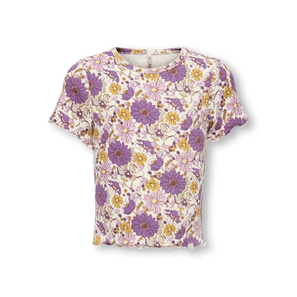 Only Mini Trinny Life SS Top - Tofu/Flower Bouquet - 92 cm