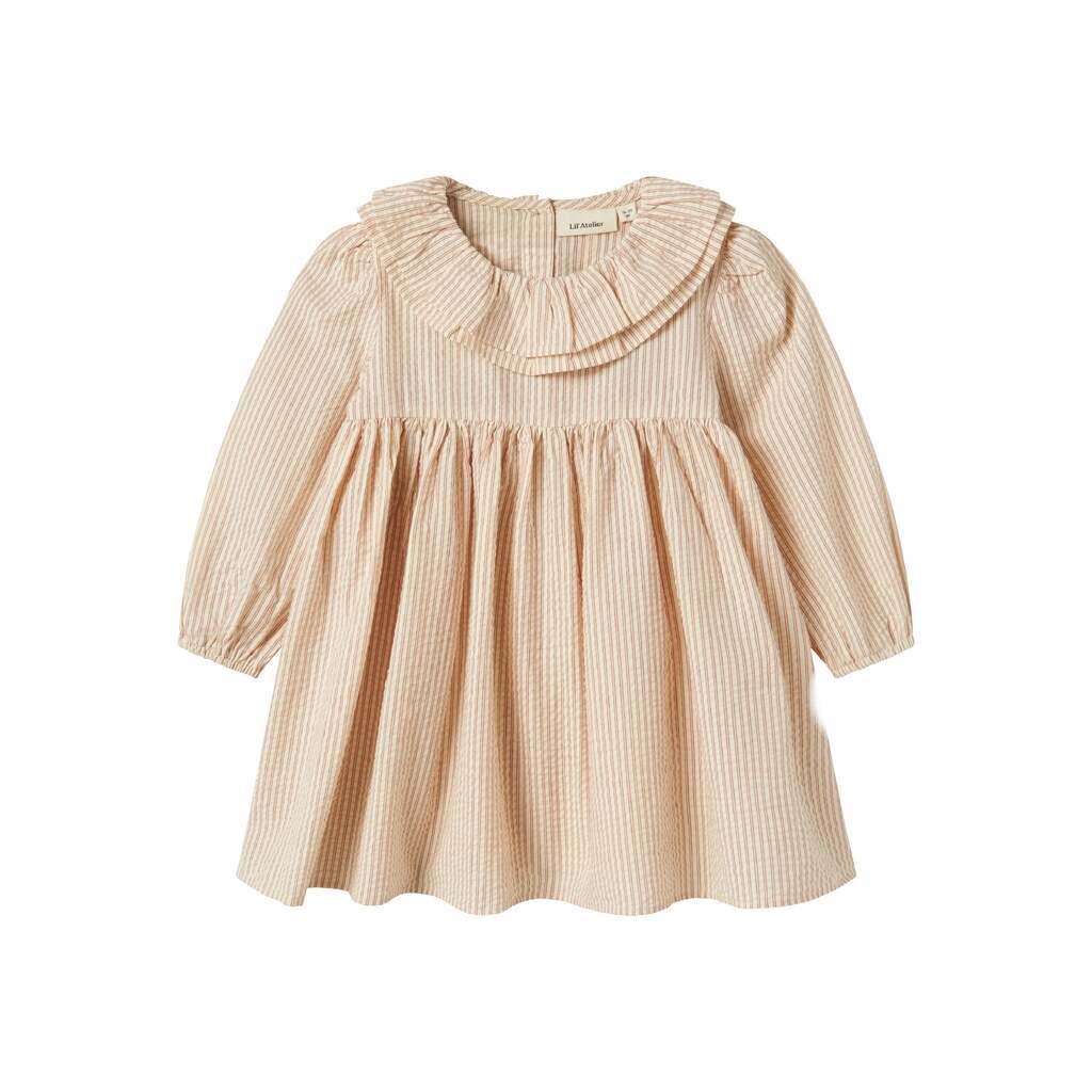Lil Atelier Lucia LS Dress - Turtledove - 92 cm