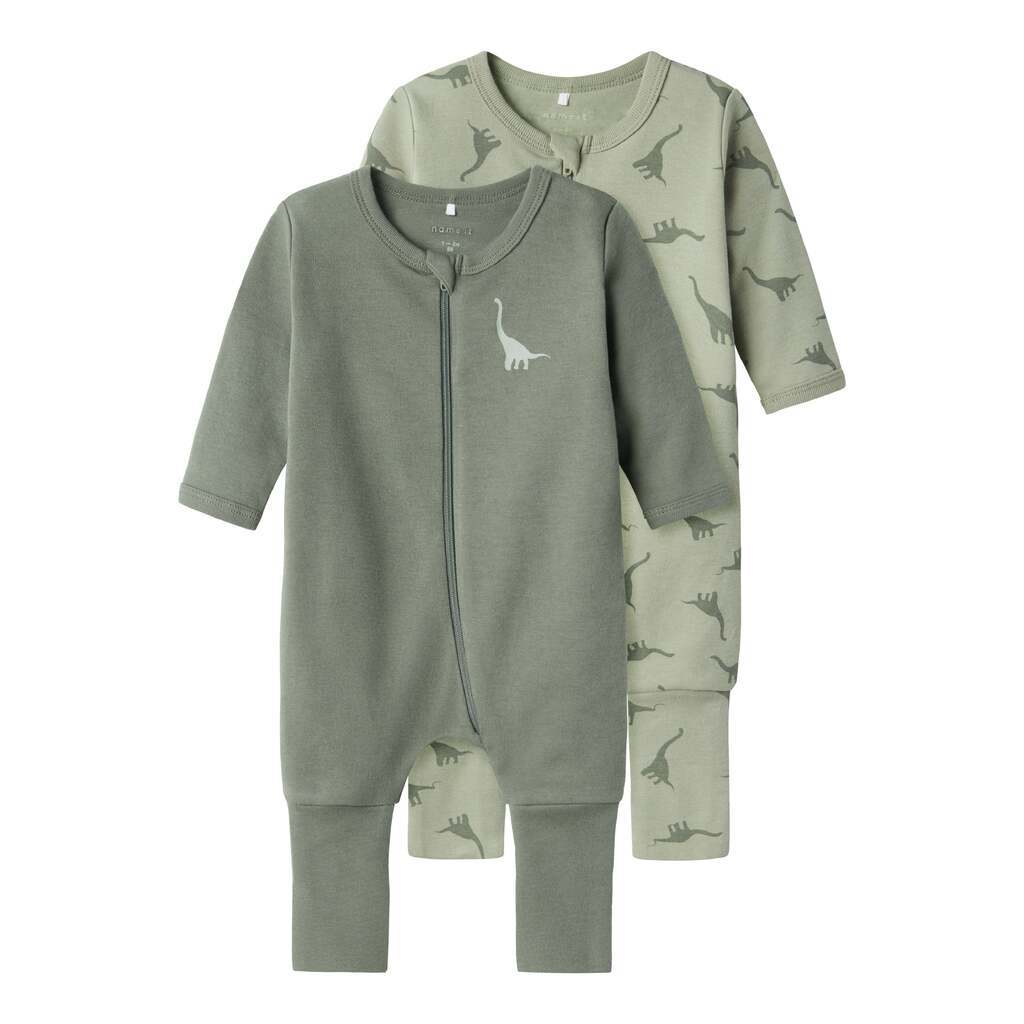 Name It Nightsuit 2 pak Dino - Agave Green/Dino - 50 cm