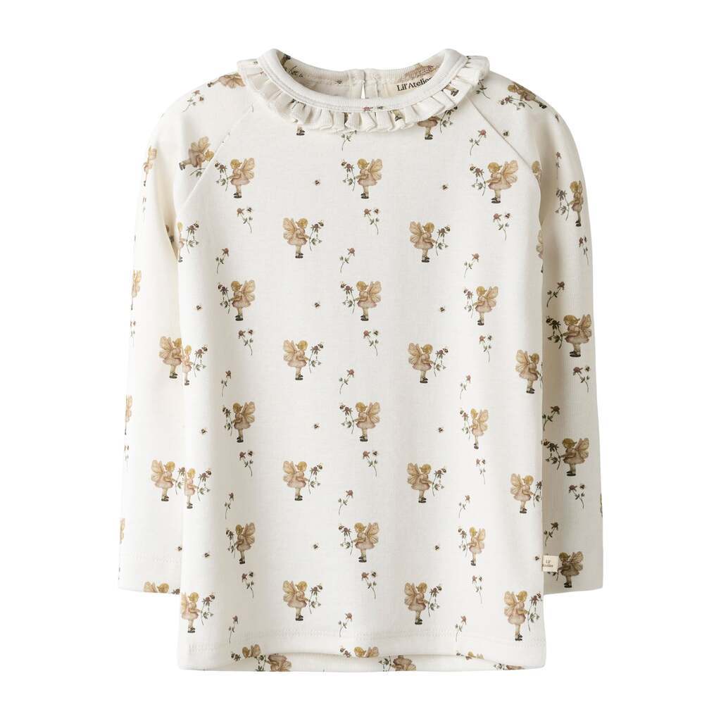 Lil Atelier Layo Loa Slim Top - Coconut Milk - 92 cm