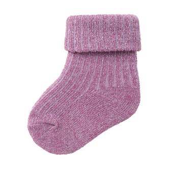Name It Nobba Glitter Strømpe - Mauve Orchid - 50/56