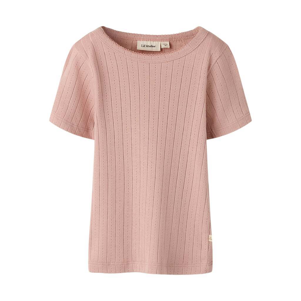 Lil Atelier Rachel SS Slim Top - Misty Rose - 92 cm