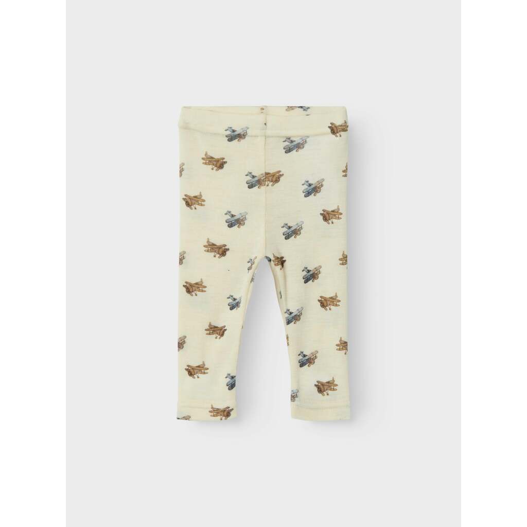 Lil Atelier Nalu Wool Leggings - Turtledove - 56 cm