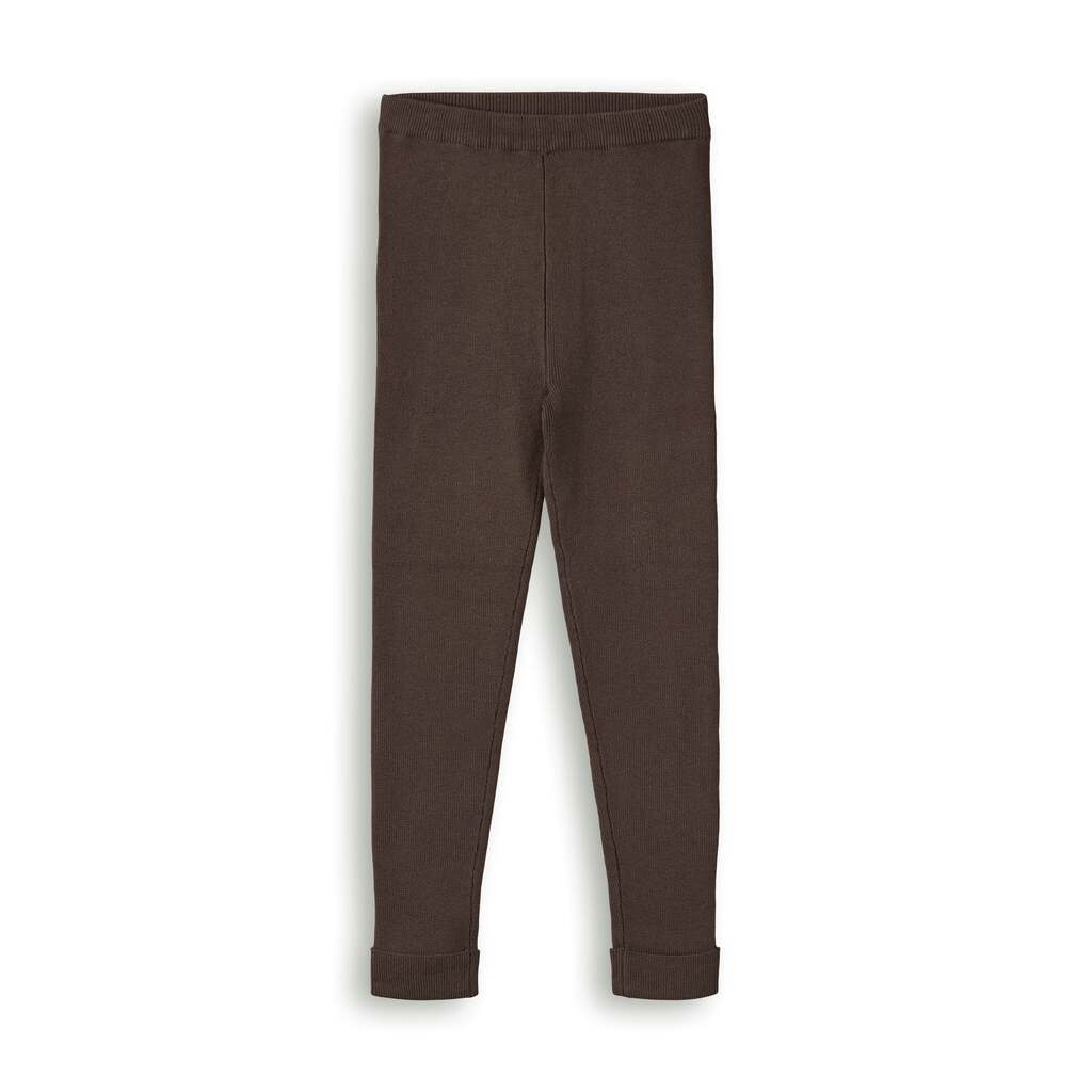 Fliink Benna Rib Leggings - Coffee Bean - 80 cm