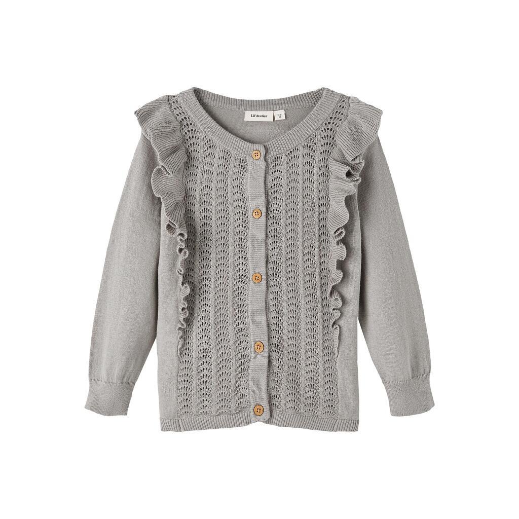 Lil Atelier Lara Knit Cardigan - Wet Weather - 92 cm