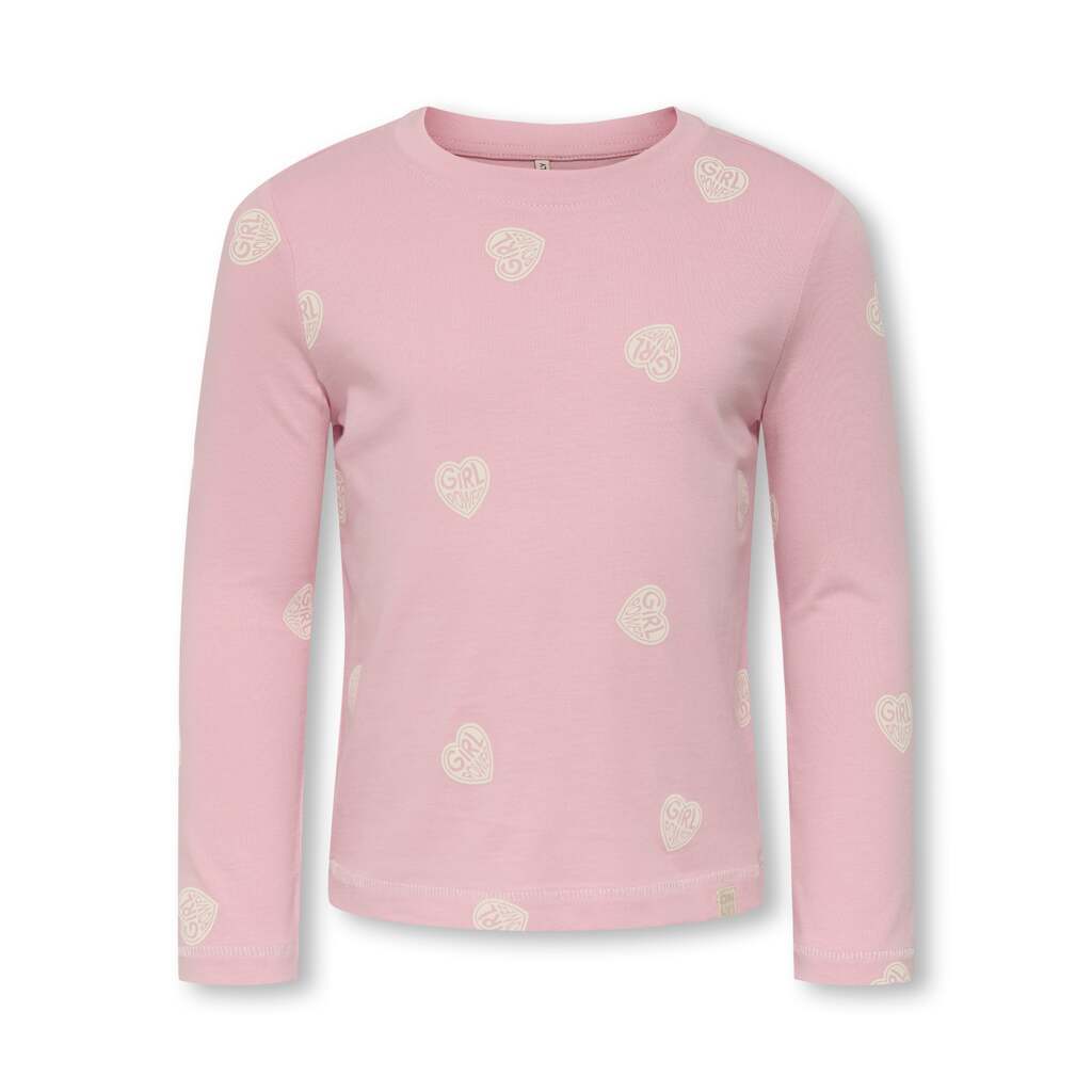 Only Mini Lilia Life LS Tee - Bleached Mauve - 92 cm