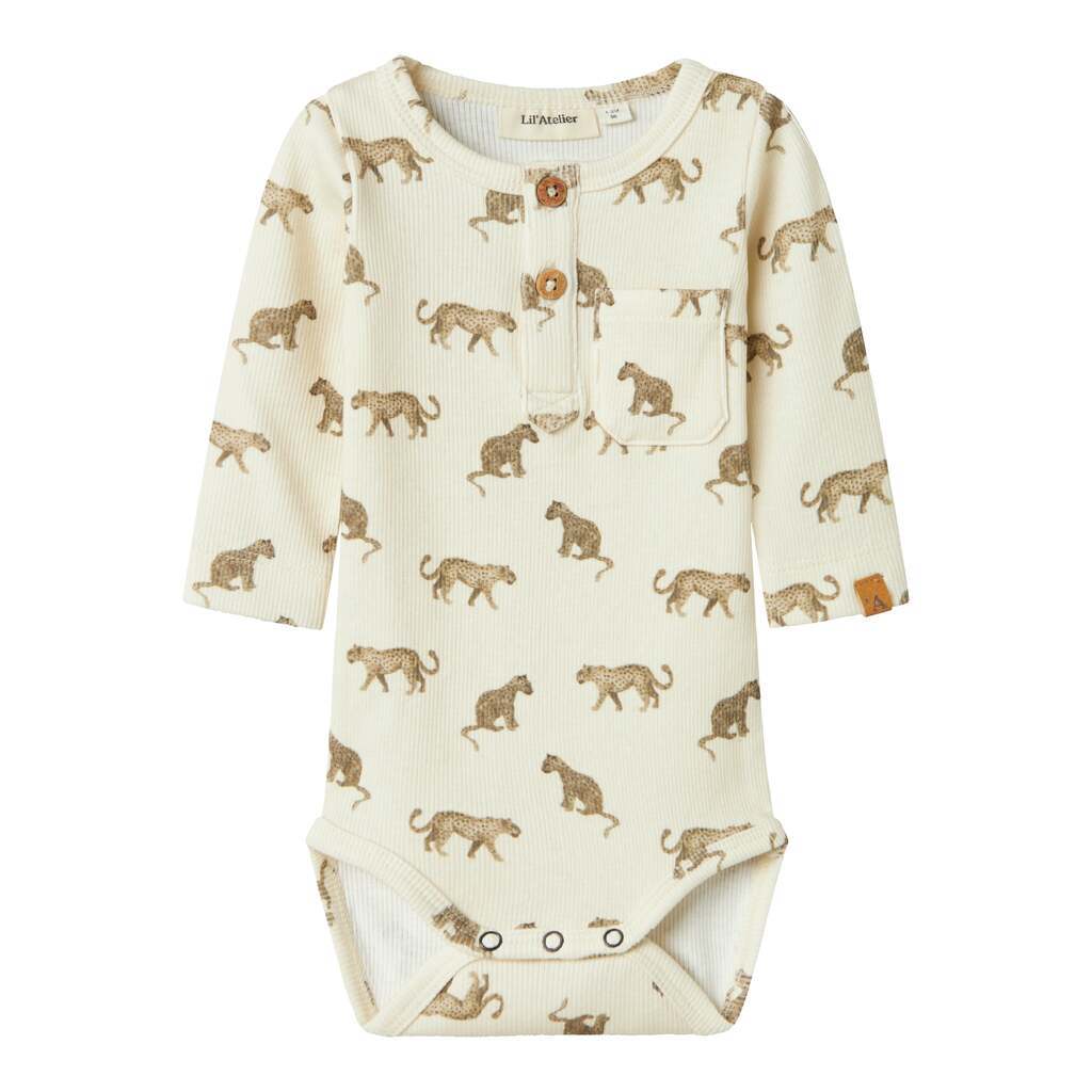 Lil Atelier Lavo Eno Body - Turtledove - 56 cm