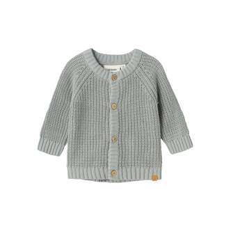 Lil Atelier Emlen Lin Knit Cardigan - Limestone - 56 cm