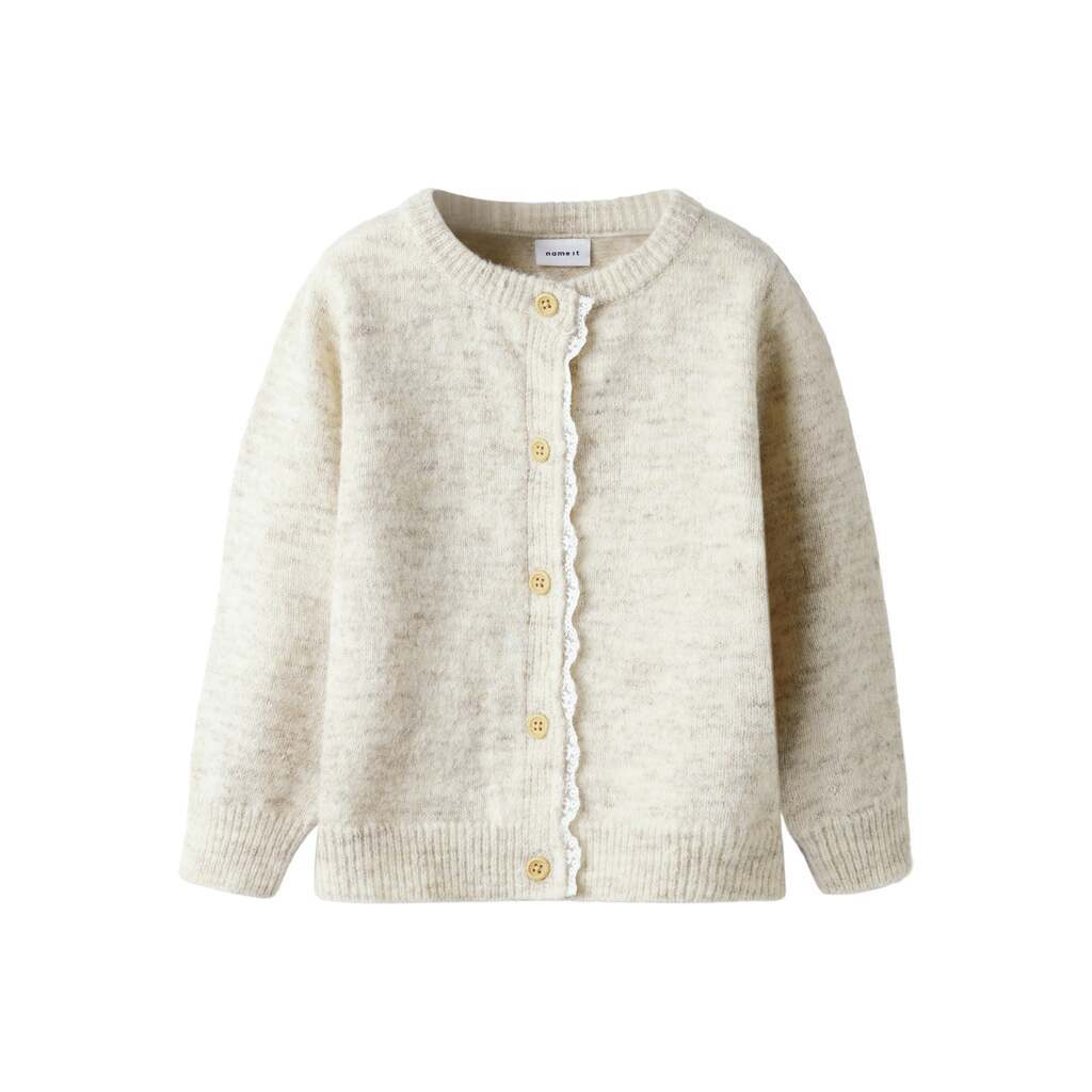 Name It Rikimmi LS Knit Cardigan - Peyote Melange - 92 cm