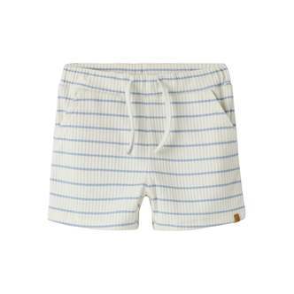 Lil Atelier Kail Shorts - Coconut Milk/Zen Blue - 92 cm
