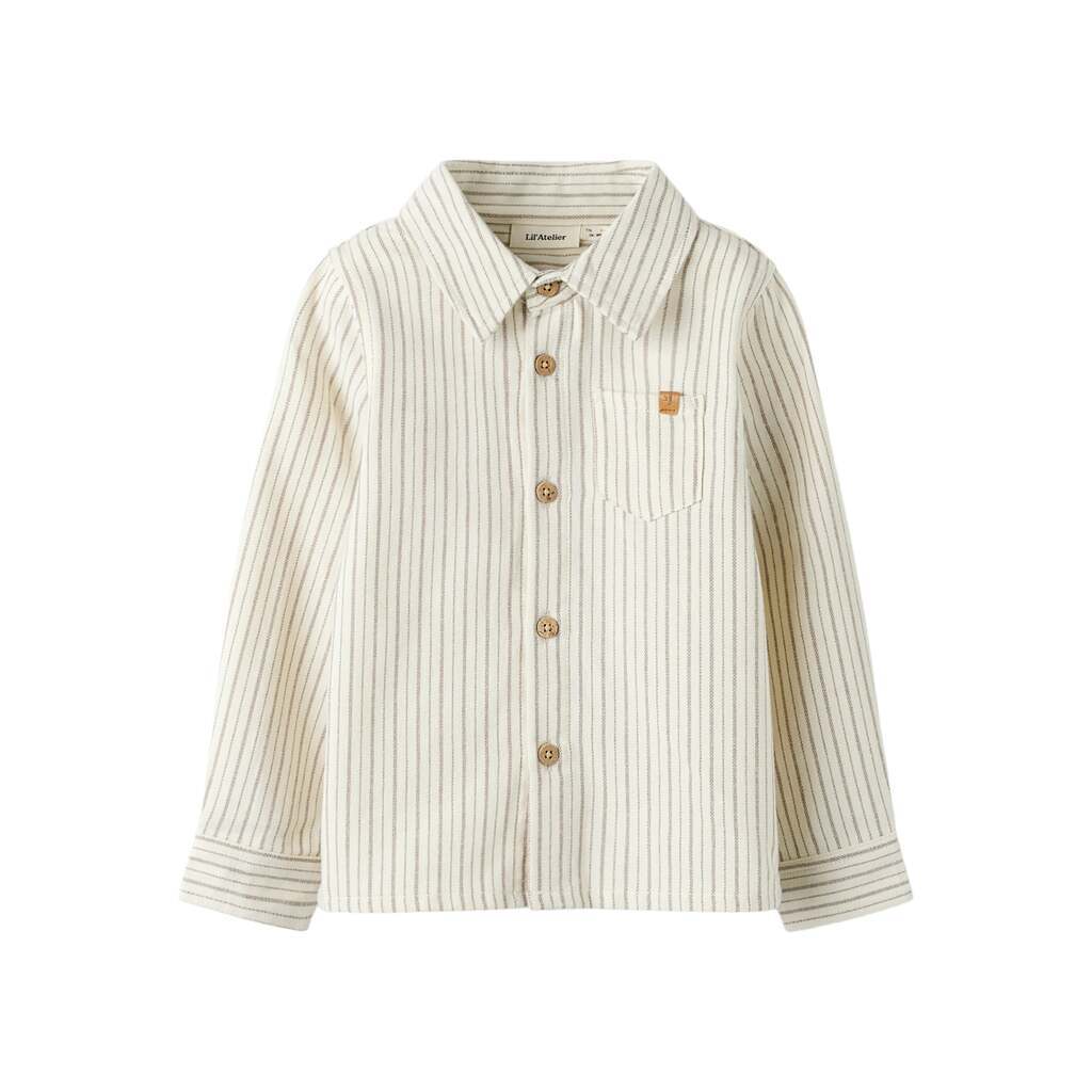 Lil Atelier Felixo LS Shirt - Turtledove/Sepia Tint - 92 cm