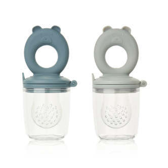 Liewood Miranda Bear Shape Food Feeder - Whale blue / Dove blue