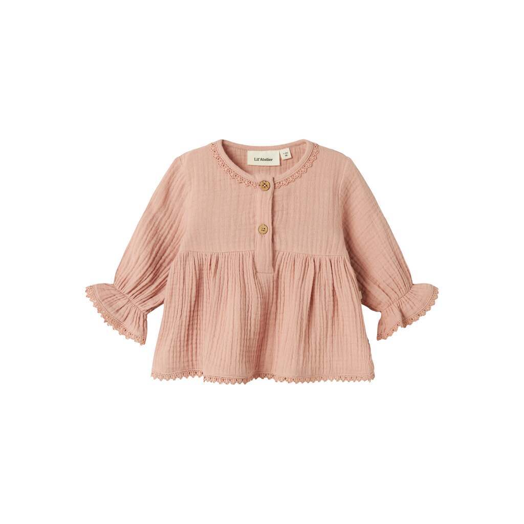 Lil Atelier Lulu LS Shirt - Misty Rose - 68 cm