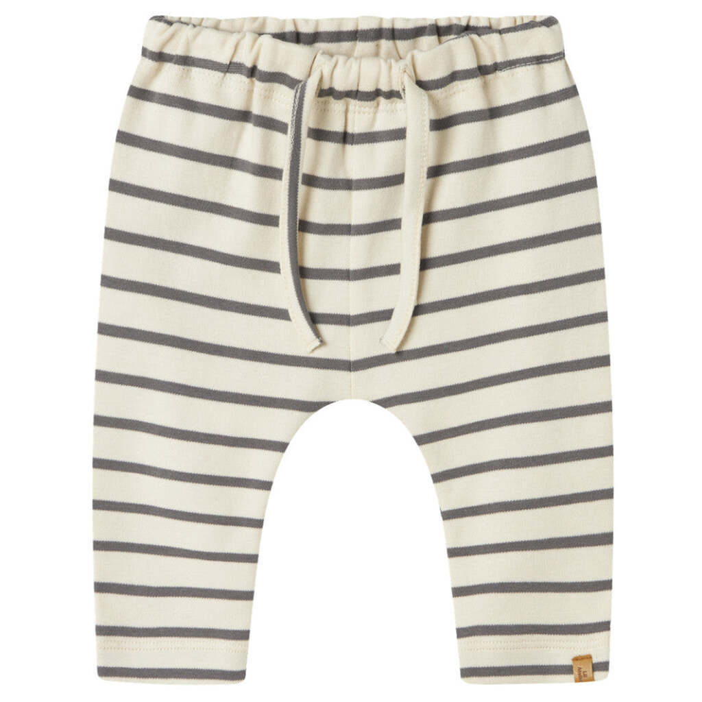 Lil Atelier Limia Loose Pants - Turtledove/Poppy Seed - 56 cm