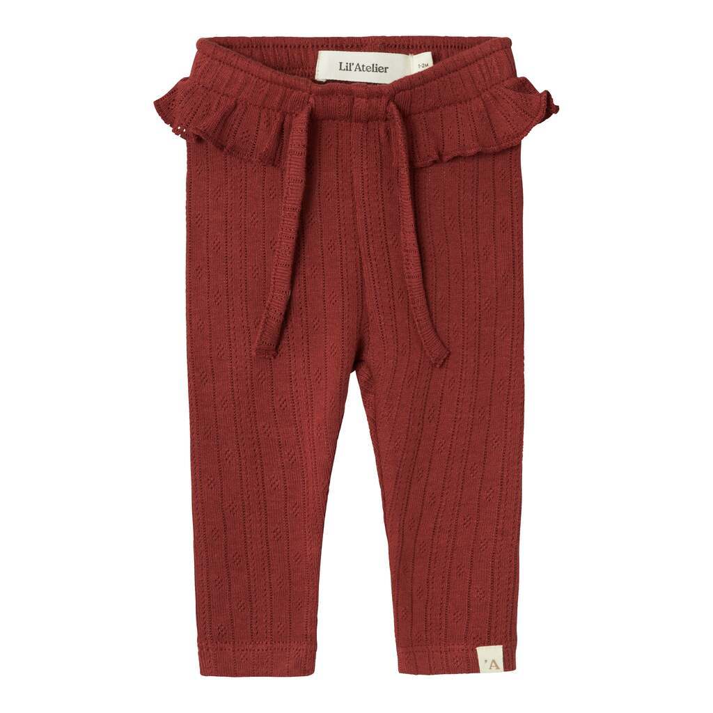 Lil Atelier Rachel Nin Slim Leggings - Spiced Apple - 56 cm