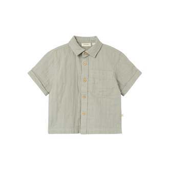 Lil Atelier Felix Loose Shirt - Forest Fog - 92 cm