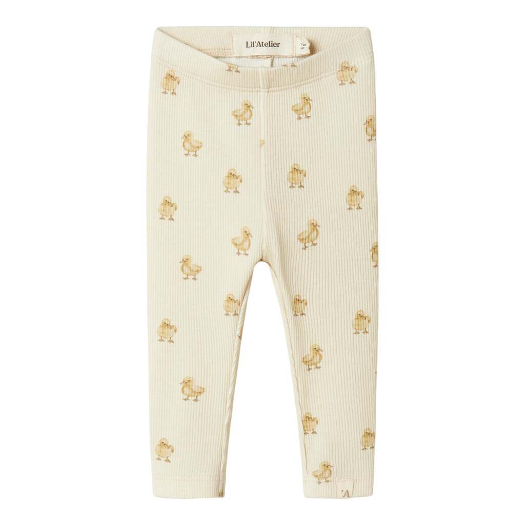 Lil Atelier Lavo Emo Leggings - Turtledove/Duck - 56 cm