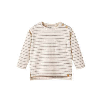 Lil Atelier Riman LS Loose Top - Fog - 92 cm