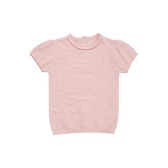 Copenhagen Colors Margueritte Strik T-shirt - Dusty Rose - 86 cm