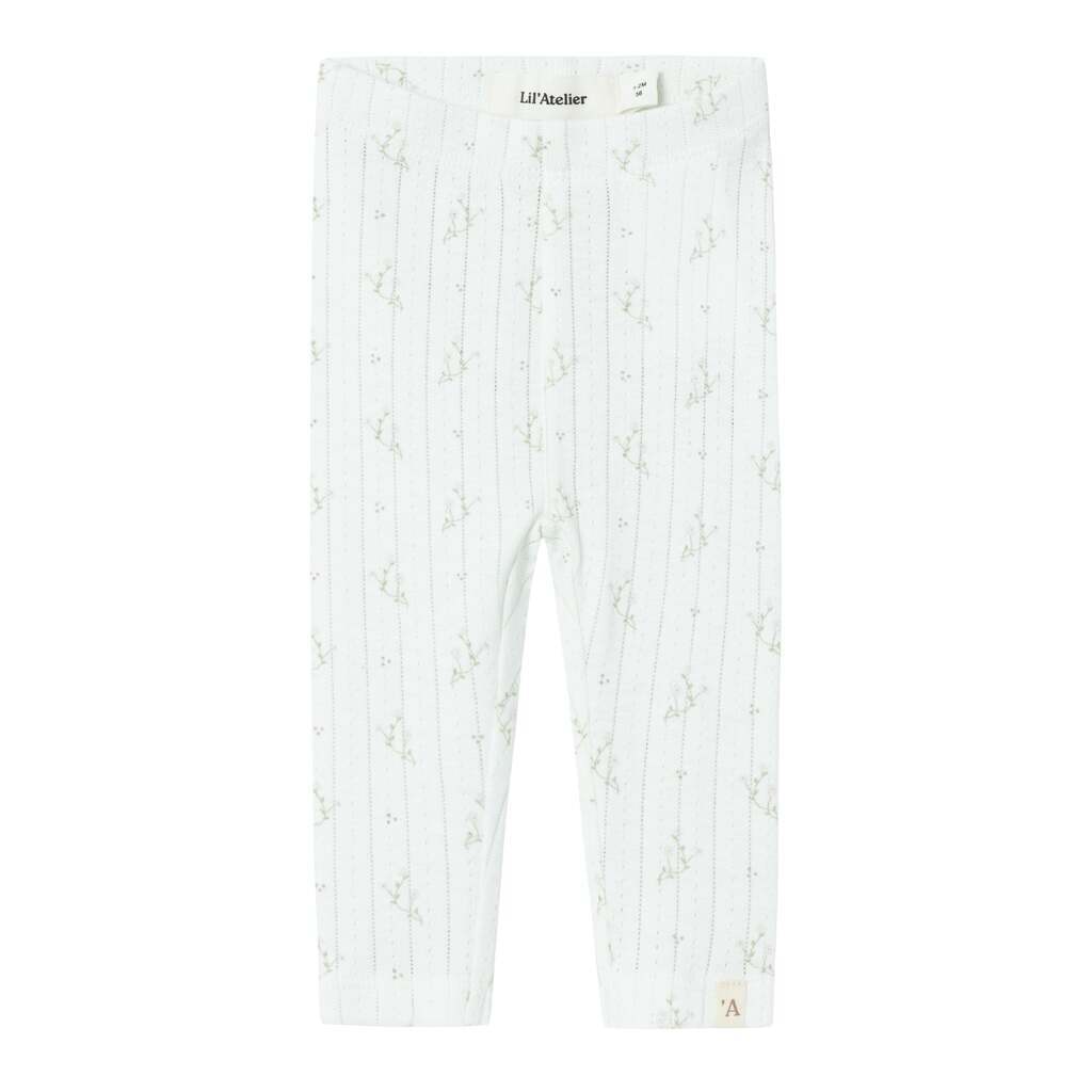 Lil Atelier Rachello Dee Slim Leggings - Coconut Milk - 56 cm