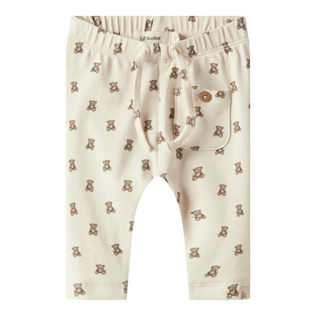 Lil Atelier Gayo Eli Pants NOOS - Turtledove/Teddybear - 56 cm