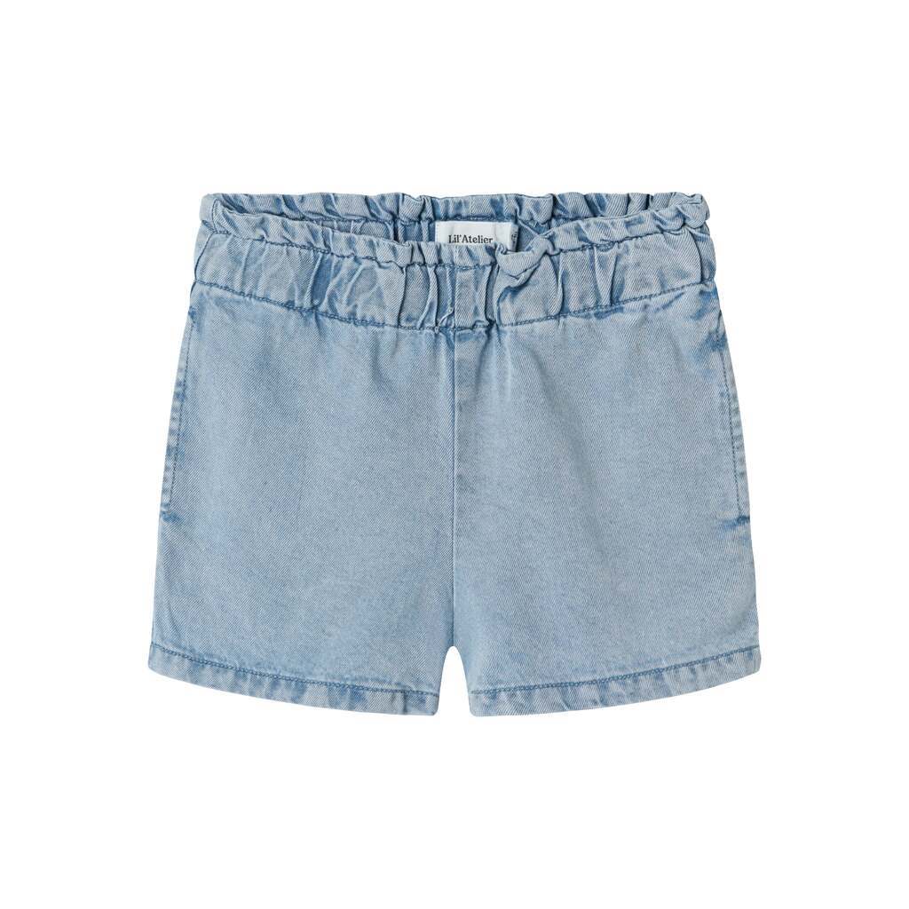 Lil Atelier Holly Loose Denim Shorts - Medium Blue Denim - 92 cm