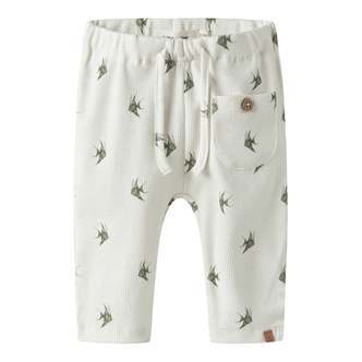 Lil Atelier Lavo Eko Loose Pants - Coconut Milk/Fish - 56 cm