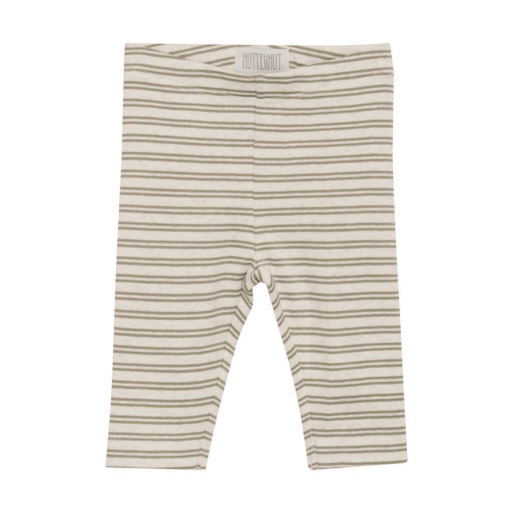 Huttelihut Striped Rib Leggings -  Silver Sage - 56 cm