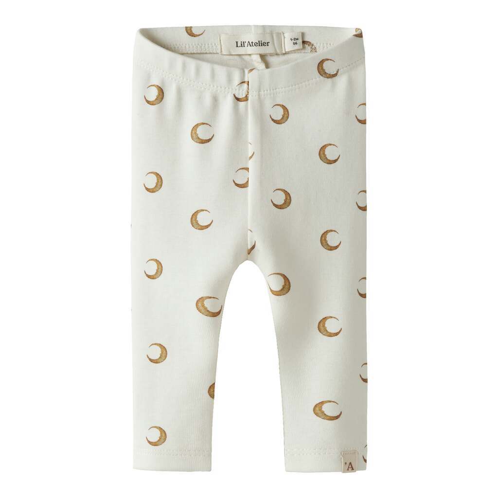 Lil Atelier Layo Kim Leggings - Coconut Milk/Moon - 56 cm