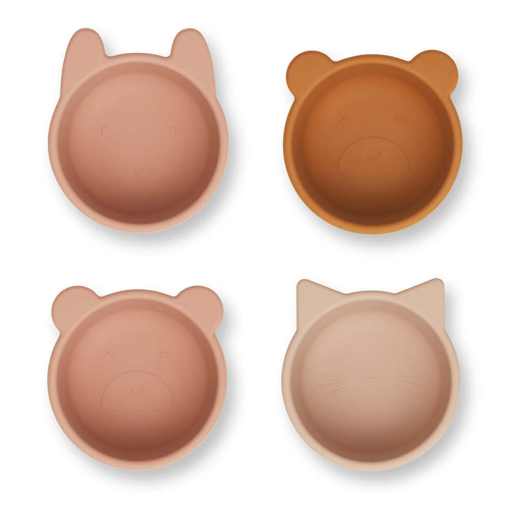 Liewood Malene Silikone Skåle 4 pak - Rose Multi Mix