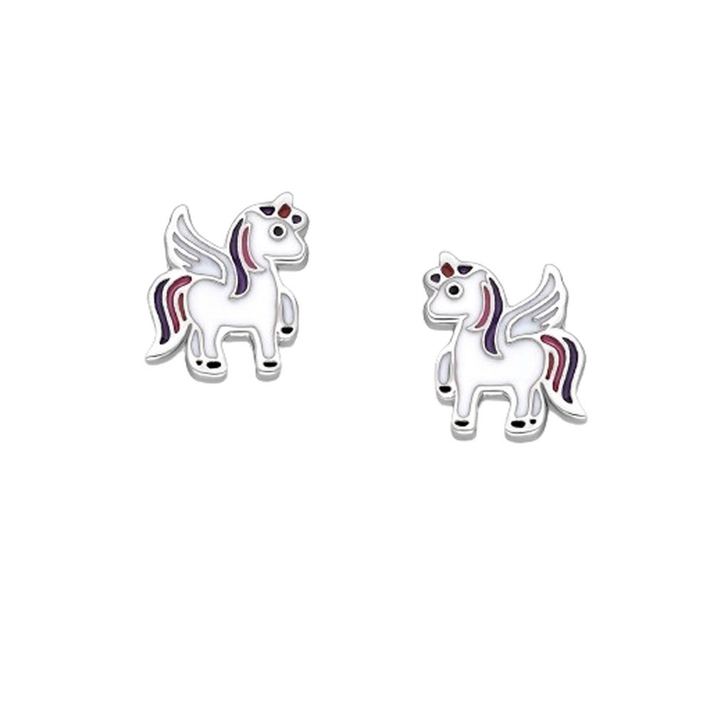 Enhjørning Ørestikker Sølv