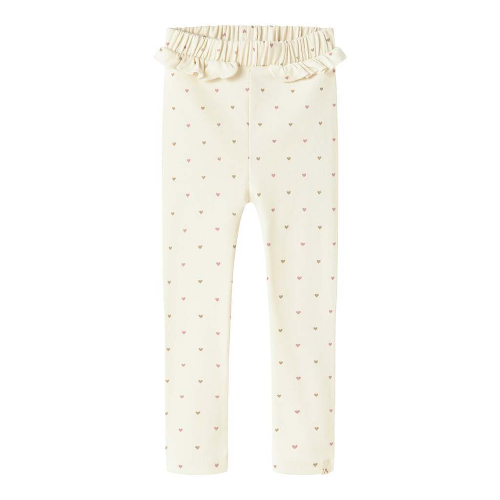 Lil Atelier Lalo Tai Leggings - Turtledove/Heart - 92 cm