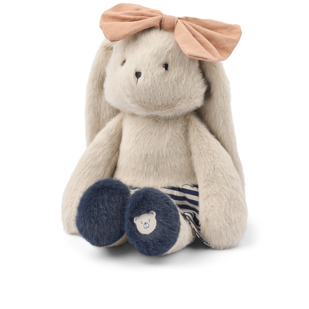 Liewood Babette Rabbit Celebration Teddy - Mist/Navy  stripe mix
