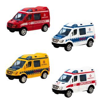 Magni Udrykningskøretøjer med pullback - Ambulance Rød