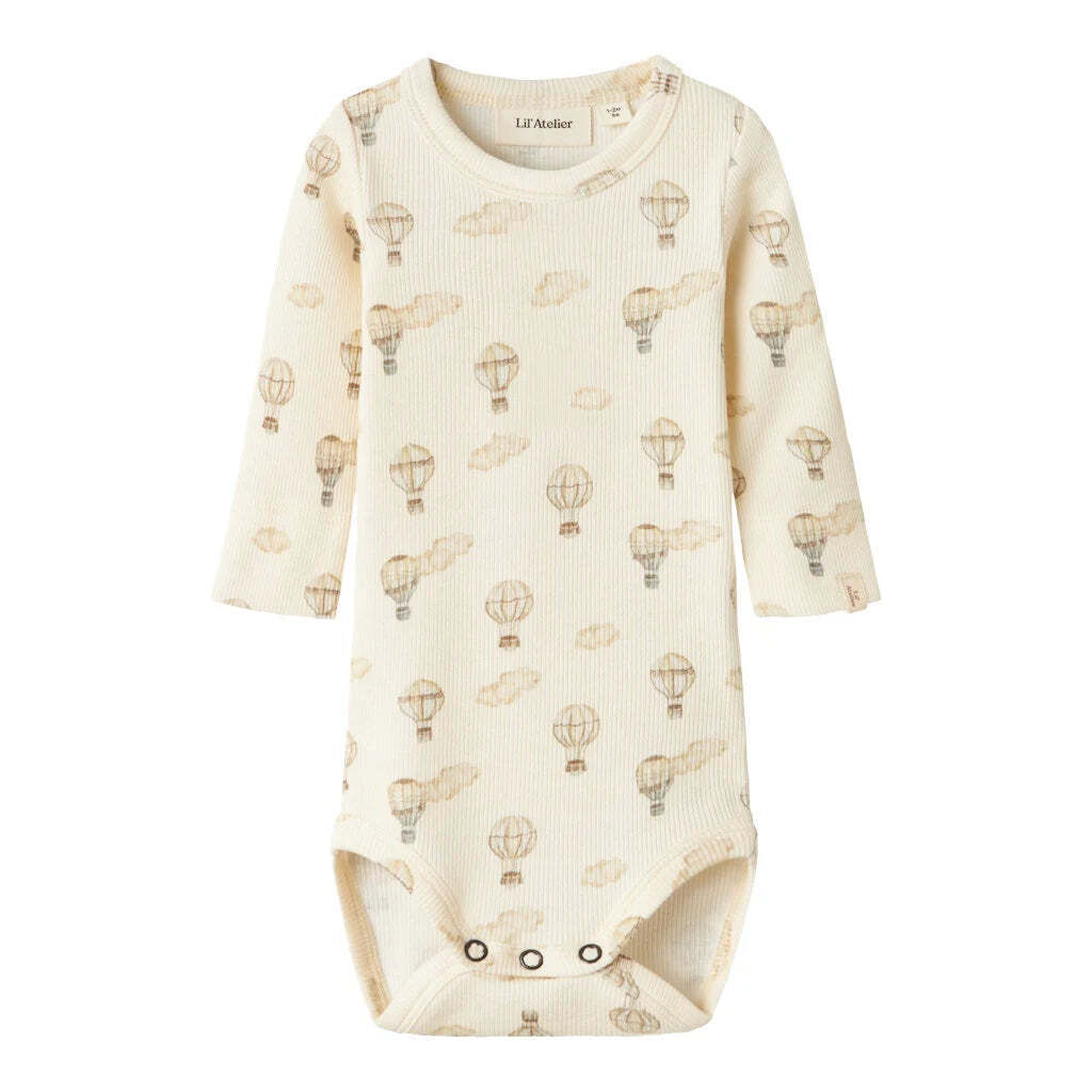 Lil Atelier Gavo Emo Slim body NOOS - Turtledove/Air Balloo - 56 cm