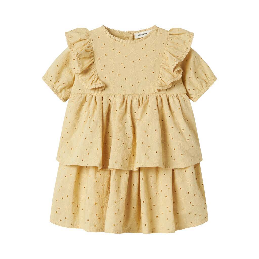 Lil Atelier Fabioli SS Loose Dress - Sea Mist - 92 cm