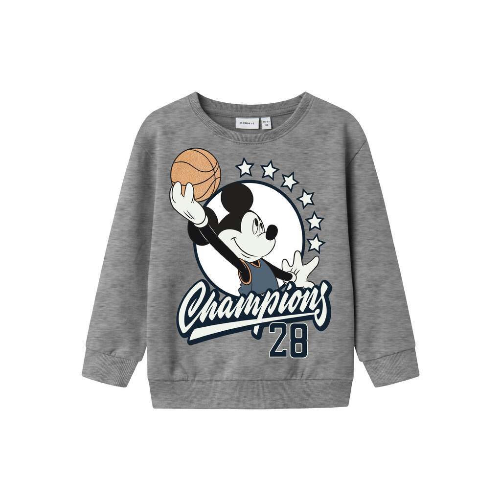 Name It Darius Mickey Mouse Sweatshirt - Grey Melange - 92 cm