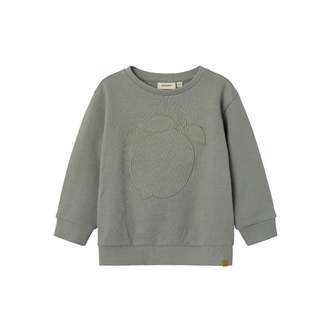 Lil Atelier Jobo Nuo Loose Sweat shirt - Forest Fog - 92 cm
