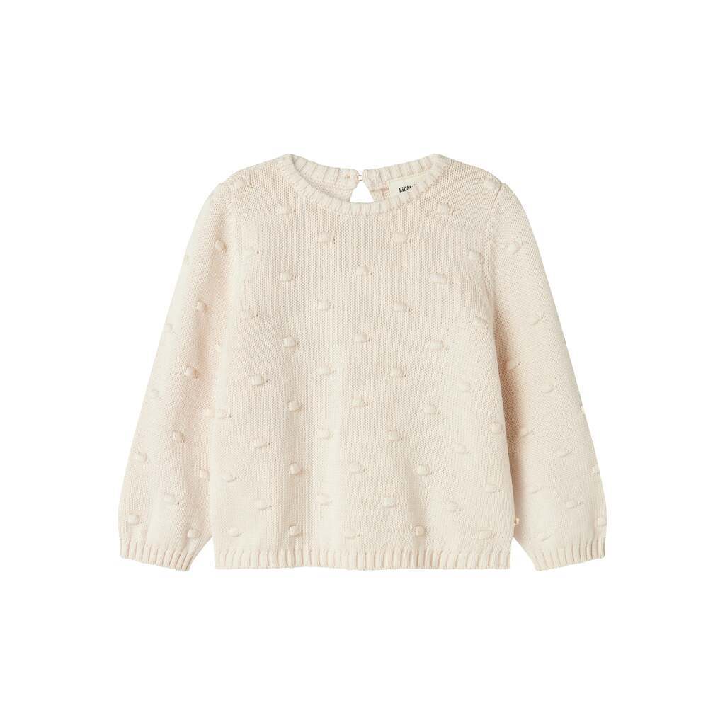 Lil Atelier Gable Loose Knit - Pastel Parchment - 92 cm