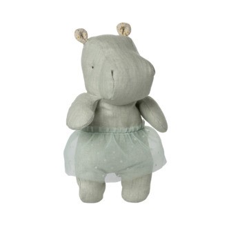 Maileg Safari friends Flodhest m. tylskørt, Lille - Mint