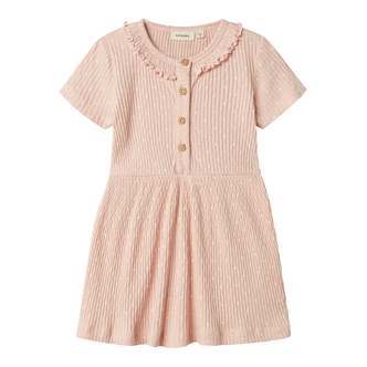 Lil Atelier Fiducia Dress med Hjerter - Peach Whip - 92 cm