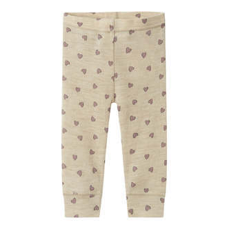 Name It Wang Wool Rib Legging - Pure Cashmere - 50 cm